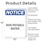 Signmission Non-Potable Water, 10 in W x Rectangle, Aluminum OS-2PACK-NS-A-1014-V-15101 - alternate 5